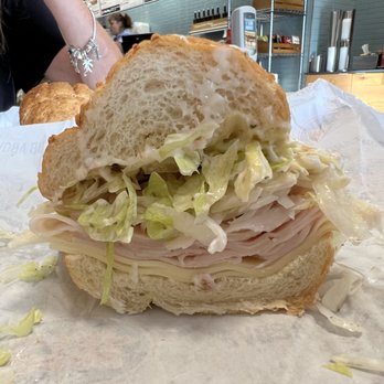Jersey Mike's Subs - a sandwich with lettuce and turkey - Fast Food Near Me - Whiteville, North Carolina