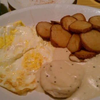 Sunset Grill - Biscuits and gravy. Meh. One wimpy biscuit. Bland fried potatoes...no onion, no peppers, no seasoning. Served lukewarm. - American Near Me - Overland Park, Kansas Sunset Grill - Biscuits and gravy. Meh. One wimpy biscuit. Bland fried potatoes...no onion, no peppers, no seasoning. Served lukewarm. - American Near Me - Overland Park, Kansas