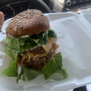 Vegan Snack Shack - ''Liberation'' Double Cheeseburger - Vegan Near Me - New Orleans, Louisiana Vegan Snack Shack - ''Liberation'' Double Cheeseburger - Vegan Near Me - New Orleans, Louisiana