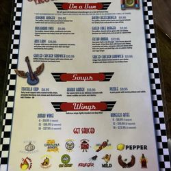 The House Of Rock - Menu