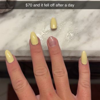 Elegant Nails - Not even 24 hours and one nail fell off. If I wanted press ons i would've paid $5 at target for some. - Nail Salons Near Me - Pompano Beach, Florida Elegant Nails - Not even 24 hours and one nail fell off. If I wanted press ons i would've paid $5 at target for some. - Nail Salons Near Me - Pompano Beach, Florida