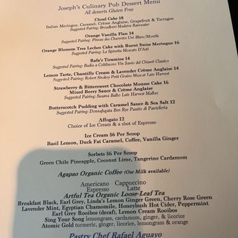 Joseph's Culinary Pub - Menu - New American Near Me - Santa Fe, New Mexico