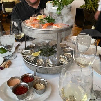 Ocean Prime - Seafood Smoking Shellfish Tower - Seafood Near Me - Tampa, Florida Ocean Prime - Seafood Smoking Shellfish Tower - Seafood Near Me - Tampa, Florida