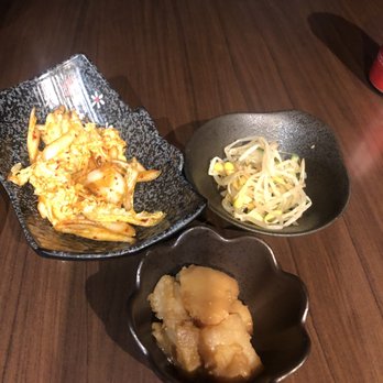 Sooda Korean BBQ - side dishes: kimchi, bean sprouts and potato - Korean Near Me - Burnaby, British Columbia Sooda Korean BBQ - side dishes: kimchi, bean sprouts and potato - Korean Near Me - Burnaby, British Columbia