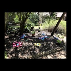 Rocks ( that I painted) and compost, both from Living Earth