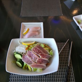 Kaya Sushi - Albacore sashimi salad and yellowtail sushi - Sushi Bars Near Me - El Segundo, California