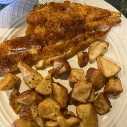 The English Pub - The Friday Special, baked haddock with red potato pieces YUM!!!