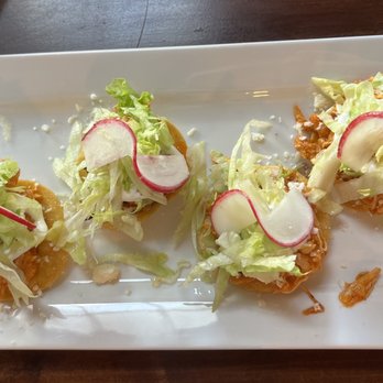Deseo Modern Mexican - My favorite - Tinga Tostados!!! Beautiful and Delicious! - Mexican Near Me - Toledo, Ohio