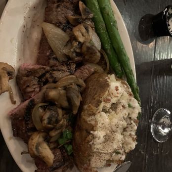 Sunset Grill - NY strip with loaded potato - Steakhouses Near Me - Moab, Utah