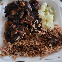 Taste of the Caribbean - Oxtails cabbage and peas & rice