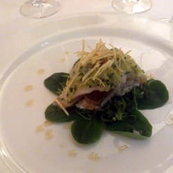Kinoo Restaurant - Soles au foie gras poêlé et aux poireaux confits
