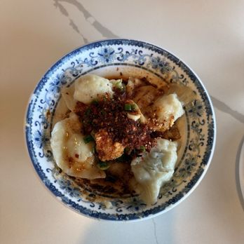 Shan Xi Magic Kitchen - Spicy 86. Shrimp, Pork and Leek Dumplings - Chinese Near Me - San Diego, California Shan Xi Magic Kitchen - Spicy 86. Shrimp, Pork and Leek Dumplings - Chinese Near Me - San Diego, California