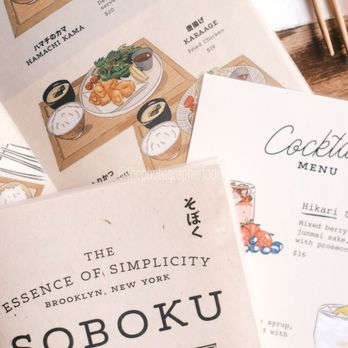 SOBOKU - Cutest menu!
IG: @thephotographerfoodie - Japanese Near Me - Brooklyn, New York SOBOKU - Cutest menu!
IG: @thephotographerfoodie - Japanese Near Me - Brooklyn, New York