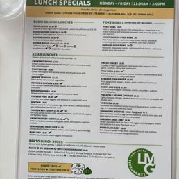 Lunch menu Lunch menu
