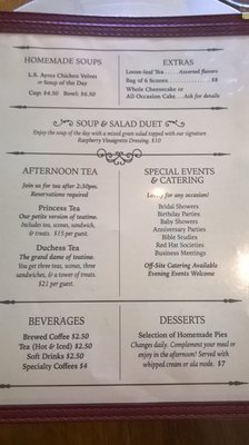 Menu photo 6 Sassafras Tea Room Greenwood, IN