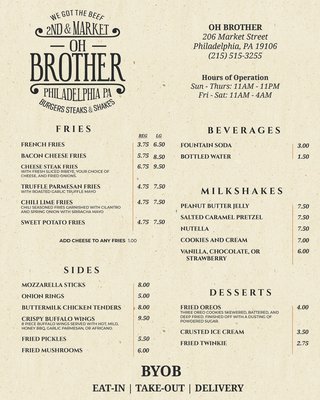 Menu photo 8 Oh Brother Philly Philadelphia, PA Menu photo 8 Oh Brother Philly Philadelphia, PA