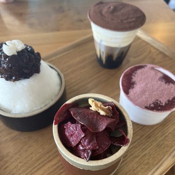 Cafe Mixx - Milk and Red Bean Bingsu Einspanner Large Purple Tiramisu Purple Sweet Potato Chip- with extra sweetened condensed milk and red bean - Cafeteria Near Me - Suwanee, Georgia Cafe Mixx - Milk and Red Bean Bingsu Einspanner Large Purple Tiramisu Purple Sweet Potato Chip- with extra sweetened condensed milk and red bean - Cafeteria Near Me - Suwanee, Georgia