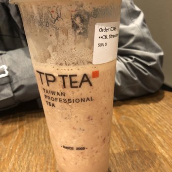 TP Tea - C7. Strawberry Milk Tea (more blended) - Bubble Tea Near Me - Cupertino, California