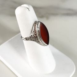 David Bernatz Jewelers - Vintage Carnelian Filigree Ring