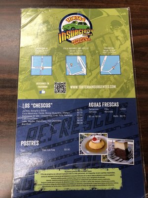 Menu photo 6 Tortas Insurgentes Garland, TX