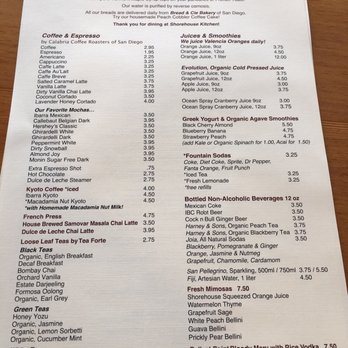 Shorehouse Kitchen - Coffee & Tea Near Me - La Jolla, California Shorehouse Kitchen - Coffee & Tea Near Me - La Jolla, California