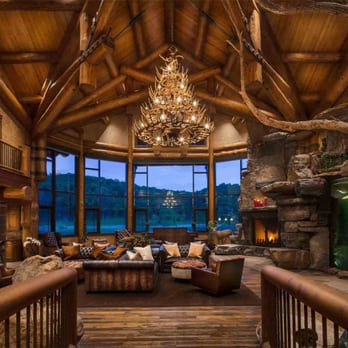 Pioneer Log & Timber - the living room and dining area - General Contractors Near Me - Victor, Montana Pioneer Log & Timber - the living room and dining area - General Contractors Near Me - Victor, Montana