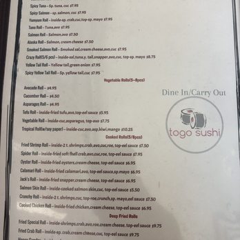 ToGo Sushi - Menu page three - Sushi Bars Near Me - Louisville, Kentucky ToGo Sushi - Menu page three - Sushi Bars Near Me - Louisville, Kentucky