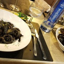Can Forn - Calamari a la Bruta for myself & Mussels for the lady