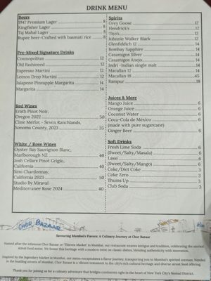 Menu photo 1 Chor Bazaar New York, NY