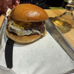 Don't remember the name of the burger but it was the one with bacon jam! Yum! Don't remember the name of the burger but it was the one with bacon jam! Yum!