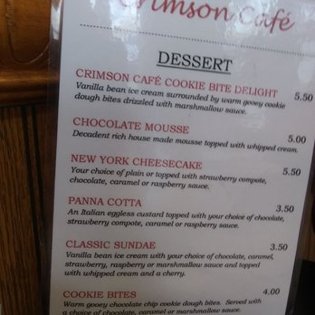 Crimson Cafe - Dessert menu - Breakfast & Brunch Near Me - Saint Joseph, Michigan