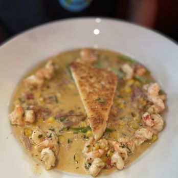 Coastal Flats - Shrimp and grits - good but salty - Seafood Near Me - Fairfax, Virginia