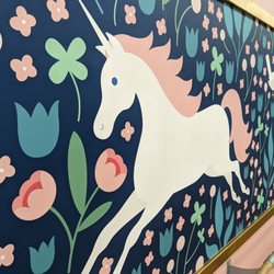 Storeybook Dance - Beautiful painted walls of the Storybook Dance studio with flowers, unicorns and birds.