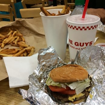 Five Guys - Cheeseburger with everything - VN - Burgers Near Me - New York, New York