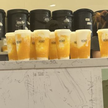 3Cat Handcrafted Beverage - Frosty Mango Sticky Rice - Bubble Tea Near Me - San Gabriel, California