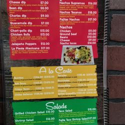 La Cabana - Menu