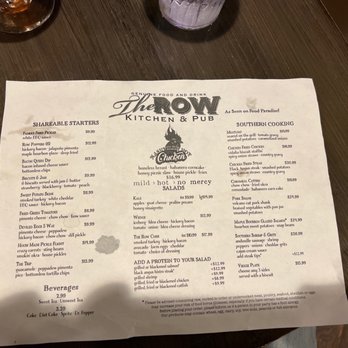 The Row - Food menu - Southern Near Me - Nashville, Tennessee