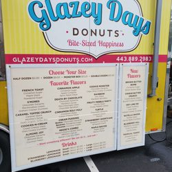 Glazey Days Donuts - Menu - so many yummy-sounding flavors!
