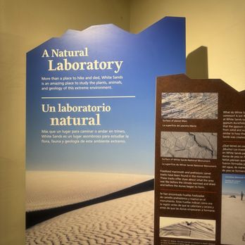 White Sands Visitor Center - Part of the small but informative museum inside - Visitor Centers Near Me - Alamogordo, New Mexico White Sands Visitor Center - Part of the small but informative museum inside - Visitor Centers Near Me - Alamogordo, New Mexico