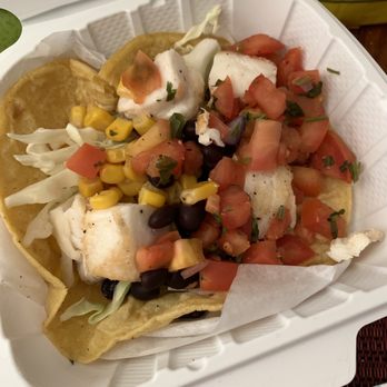Papi's Grill - Grilled salmon taco, luscious chunky Halibut. - Tacos Near Me - Pismo Beach, California