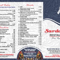 Sardaar Restaurant - Menu 1