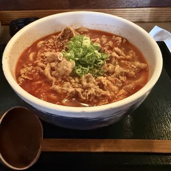 Meiji Seimen - Shabu Beef Udon (spicy) - Noodles Near Me - Costa Mesa, California Meiji Seimen - Shabu Beef Udon (spicy) - Noodles Near Me - Costa Mesa, California