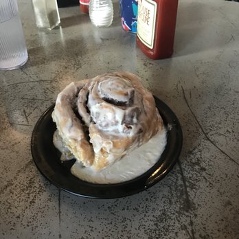 Blue Moon Too - ENORMOUS and delicious Homemade Cinnamon Roll- great to split as an appetizer - Cafes Near Me - Baltimore, Maryland