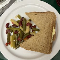 Northgate Health Care Facility - My family member said this looked like the sandwich was vomiting up the beans.