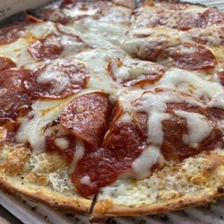 Camp Fire Pizza - Customer built cauliflower crust pizza