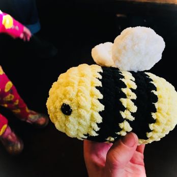 Bluewood Brewing - Knitted bee at a weekend market event! - Breweries Near Me - St. Louis, Missouri