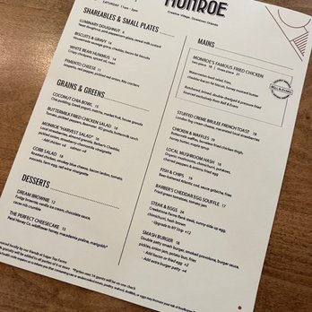 The Monroe - Brunch Menu - New American Near Me - Orlando, Florida The Monroe - Brunch Menu - New American Near Me - Orlando, Florida