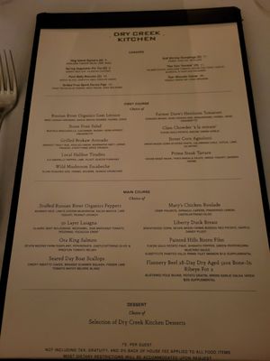 Menu photo 3 Dry Creek Kitchen Healdsburg, CA Menu photo 3 Dry Creek Kitchen Healdsburg, CA