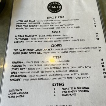 Pizzeria Bianco - Menu - Italian Near Me - Phoenix, Arizona