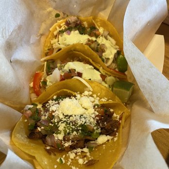 Tako Ten - Two garlic shrimp tacos and a tender brisket taco - Tacos Near Me - Albuquerque, New Mexico Tako Ten - Two garlic shrimp tacos and a tender brisket taco - Tacos Near Me - Albuquerque, New Mexico